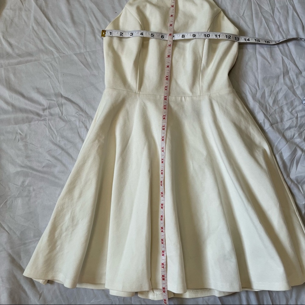 Lulu’s Delightful Surprise Ivory Open Back Off-white Skater Mini Dress Size S - Picture 13 of 13
